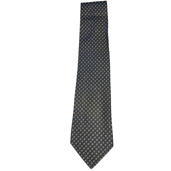 Giorgio Armani Cravatte Men’s Silk Tie Made in Italy – Blue w/ Dot Pattern - Picture 2 of 6